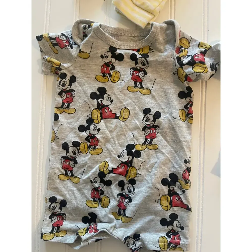 Disney Baby Clothing Bundle Pooh Mickey Bodysuits Pants Mix‎ Match Newborn 0/3